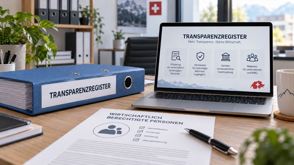 Modernes Schweizer Büro Mit Transparenzregister